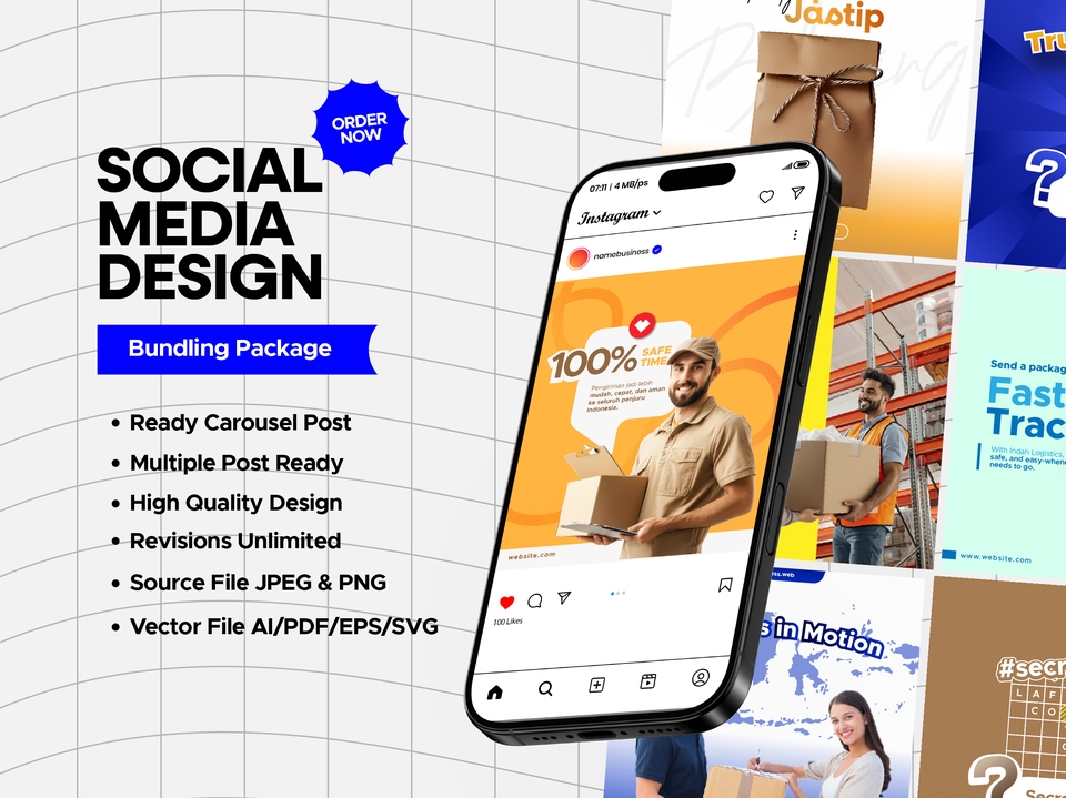 Banner Online - Desain Media Sosial Feed/Post Instagram Dalam 24 Jam - 2