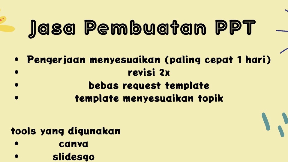 Halo, Saya membuka jasa untuk membuat PPT (Power Point)