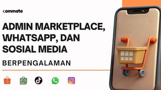 Admin marketplace e-commerce, Whatsapp, dan sosial media
