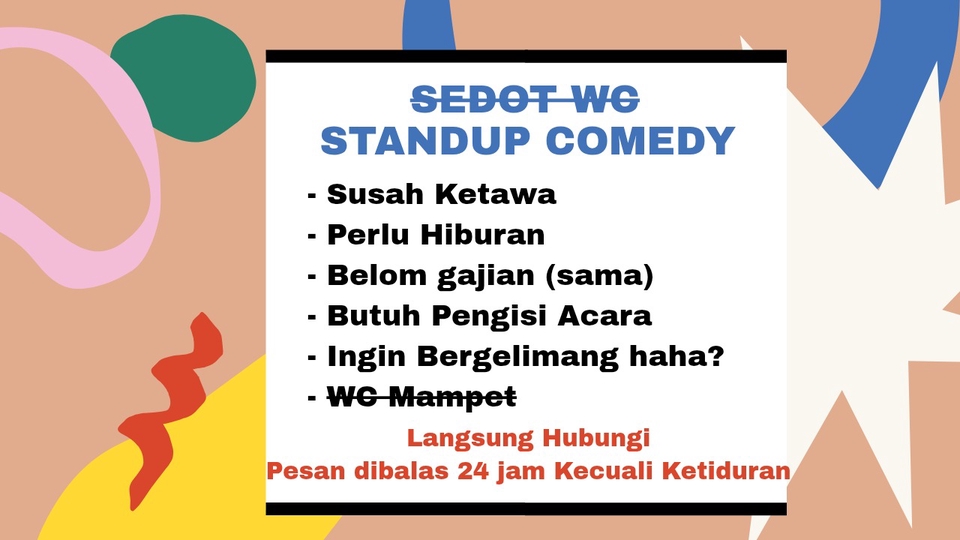 Jasa MC atau Master of Ceremony Acara Kantor, Ulang Tahun maupun Pernikahan - Standup Comedy