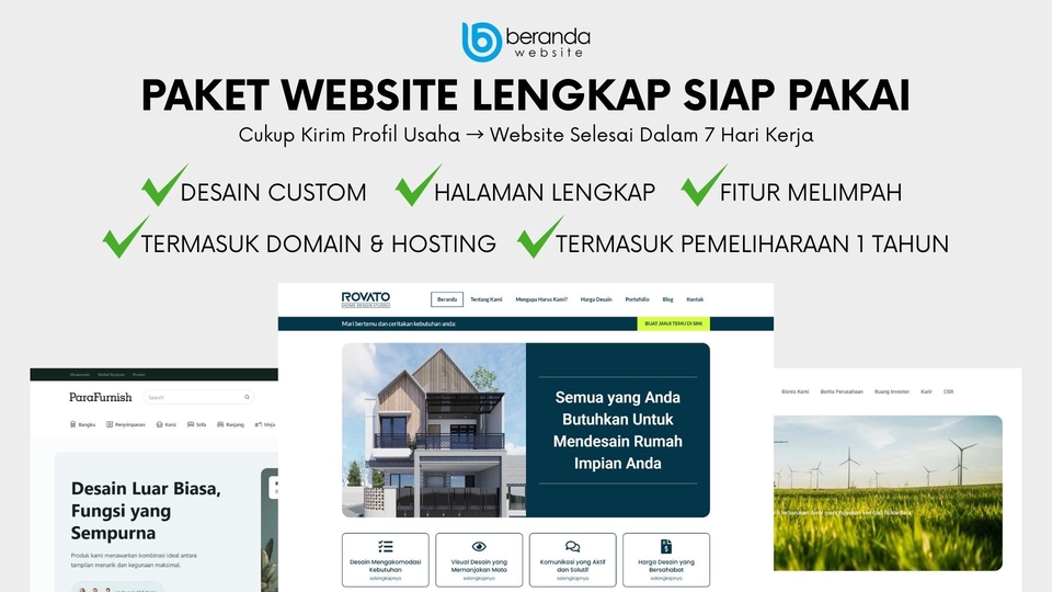 Jasa Lainnya di Web dan Pemrograman - Paket Website Lengkap Siap Pakai