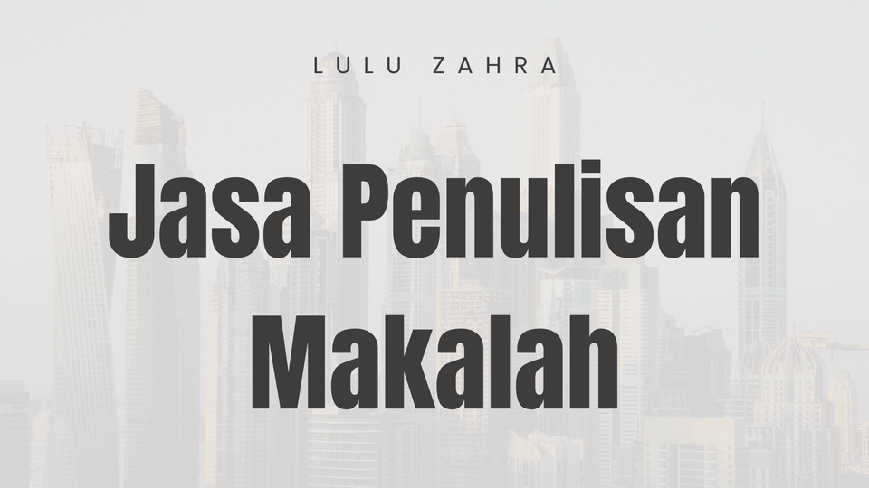 Jasa penulisan makalah
