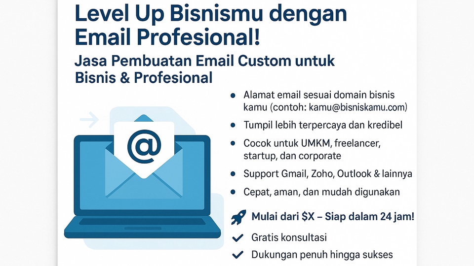 Jasa Lainnya di Pemasaran dan Periklanan - 📩 Jasa Pembuatan Email Custom Profesional untuk Bisnis Anda