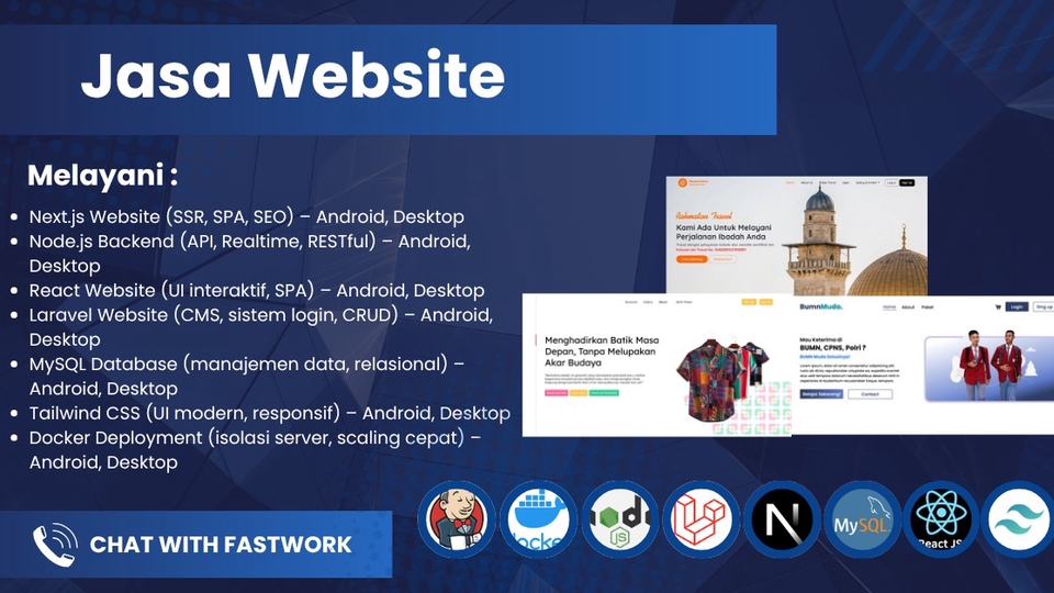 jasa webiste terkontainerisasi docker