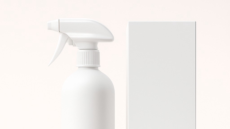 Jasa 3D Printing Online Terpercaya - 3D Rendering Clean dan Profesional Produk Botol Spray + Box