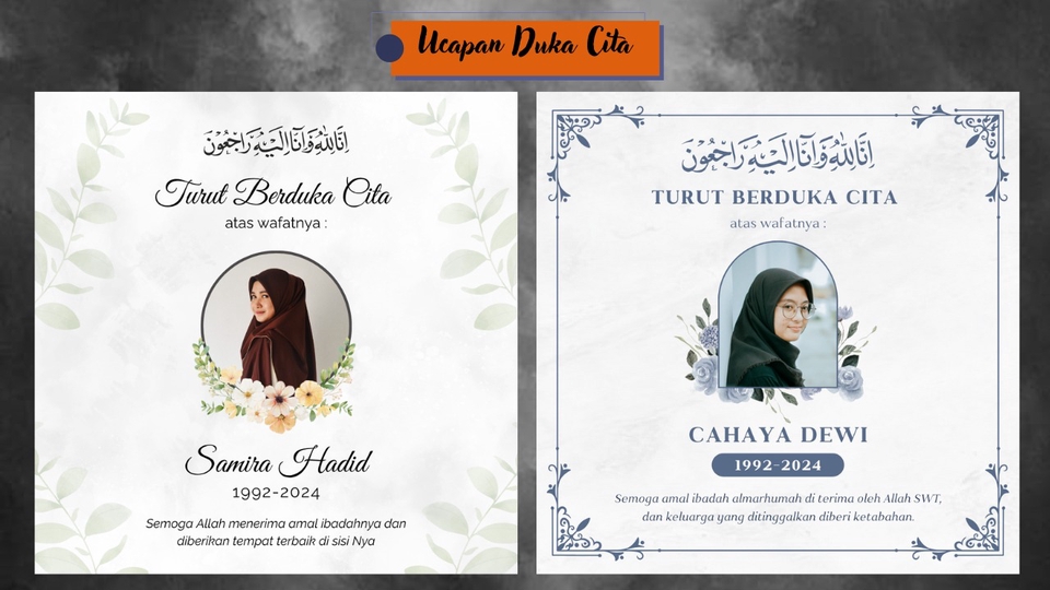 null - Kartu Ucapan Selamat Berduka Cita ( Selesai 1 Hari ) MURAH DAN CEPAT