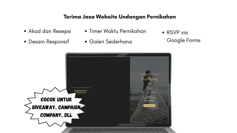 Jasa Website Undagan Pernikahan Digital - Desain Responsif dan Menarik