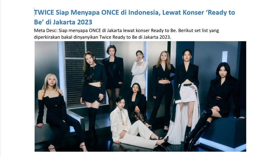 TWICE Siap Menyapa ONCE di Indonesia, Lewat Konser ‘Ready to Be’ di Jakarta 2023