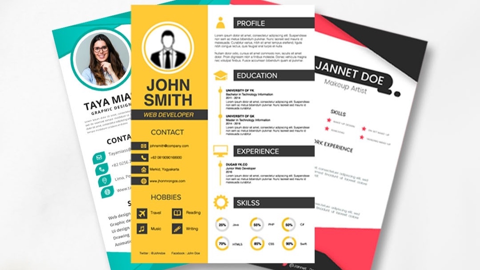 Jasa Desain CV (Curriculum Vitae) & Portofolio - Jasa Desain CV surat lamaran kerja