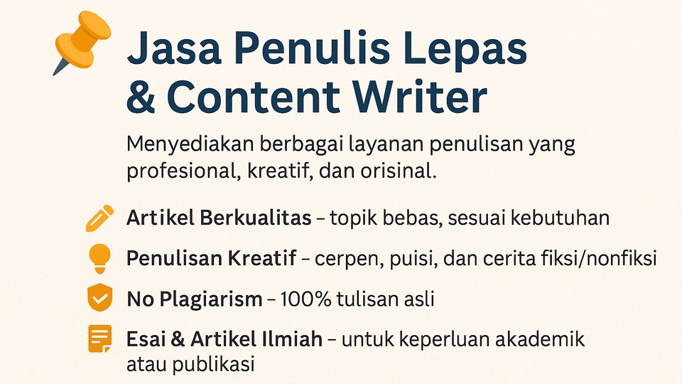 Jasa Content Writer dan Pembuat Artikel Profesional - Layanan Penulisan Artikel & Copywriting Berkualitas