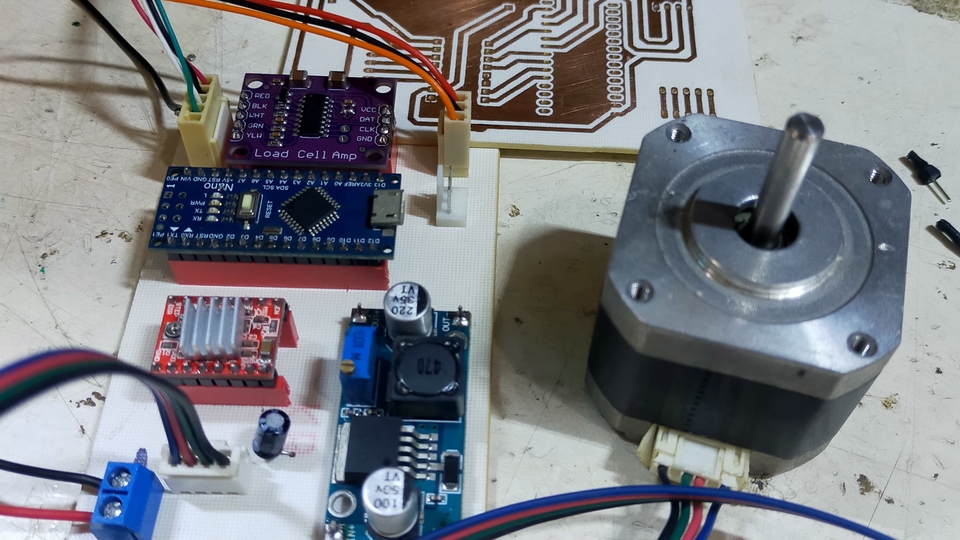 Berikut Merupakan hasil dari desain PCB pada sistem penakaran tembakau otomatis