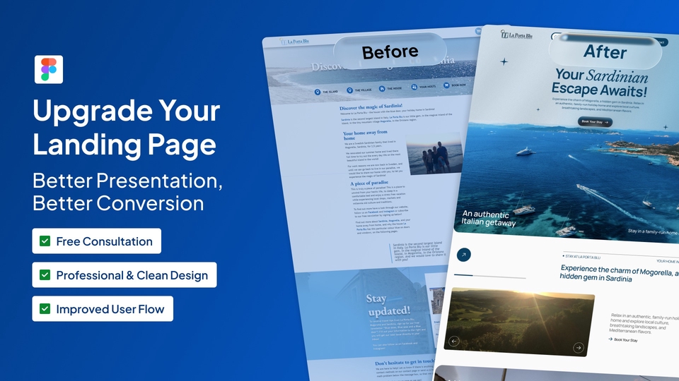 Redesign Landing Page, Better Presentation, Better Conversion. Free Consultation, Professional