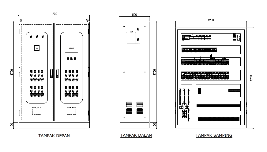 CAD Drawing - Design Panel Layout & Wiring Diagram Kontrol (Panel) - 2