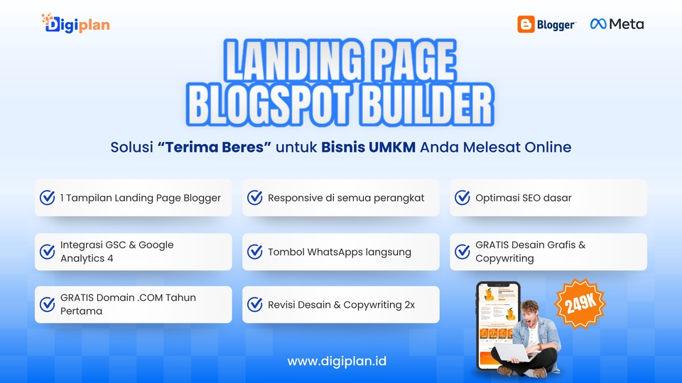 Jasa Pembuatan Website Sales Mobil - Jasa Landing Page Blogspot Bisnis UMKM Murah Profesional