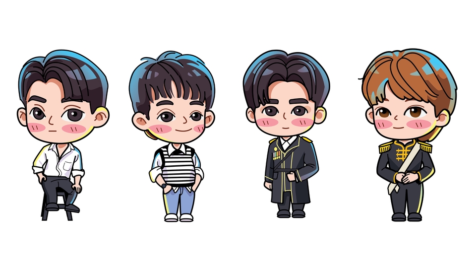Gambar Potret - Gambar potret dan ilustrasi dengan chibi pop color style - 2