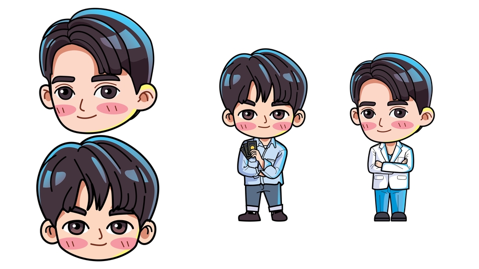 Gambar Potret - Gambar potret dan ilustrasi dengan chibi pop color style - 4