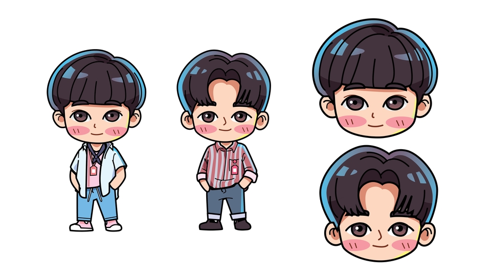 Gambar Potret - Gambar potret dan ilustrasi dengan chibi pop color style - 3