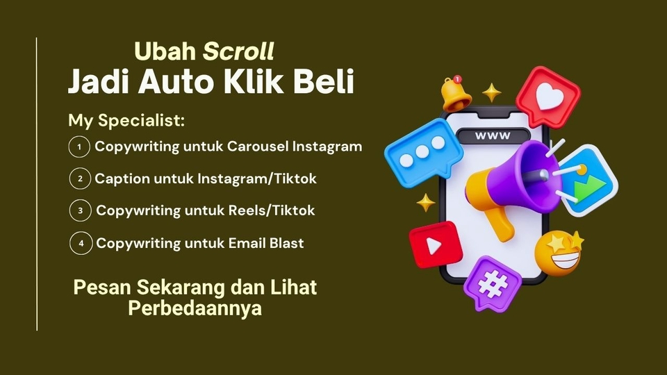 Jasa Content Writer dan Pembuat Artikel Profesional - Jasa Copywriting yang Mengubah Pembaca Jadi Pembeli
