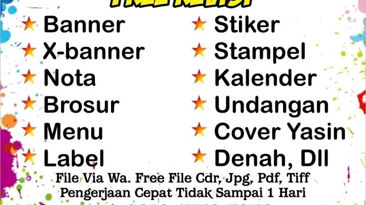 Desain Grafis UMKM.
Harga terjangkau untuk semua kalangan.
Mulai harga 15.000 bebas request 