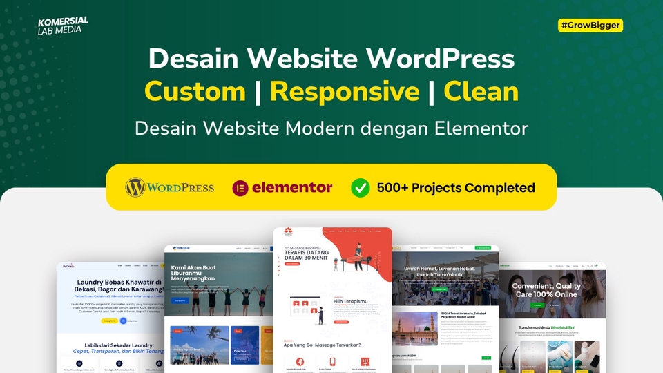 Jasa Web Design / Desain Website Profesional - Desain Website WordPress dengan Elementor Profesional