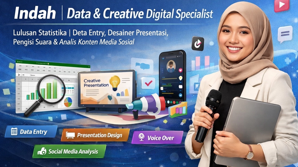 Pengalaman analisis data & perpajakan, konten kreator & TikTok affiliator, Detail&deadline-oriented