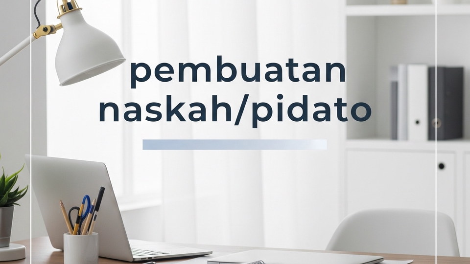 "pembuatan naskah/pidato" yang jelas. Ideal untuk presentasi atau materi terkait penulisan.