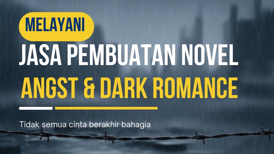 Jasa pembuatan Novel bergenre ANGST & DARK ROMANCE
