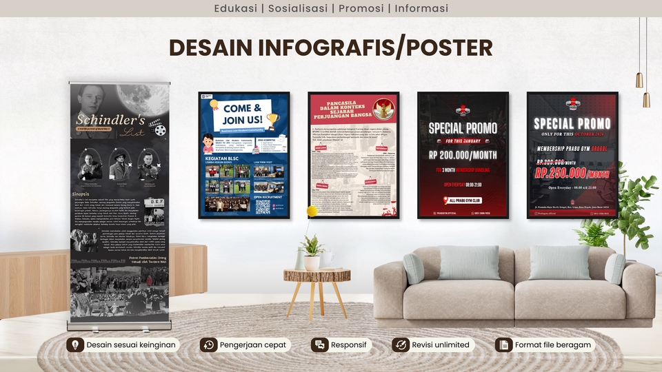 Jasa Desain Infografis Kreatif dan Berkualitas - Desain Infografis/ Poster (Ilmiah/ Iklan Produk/ Sosial Media, dll)