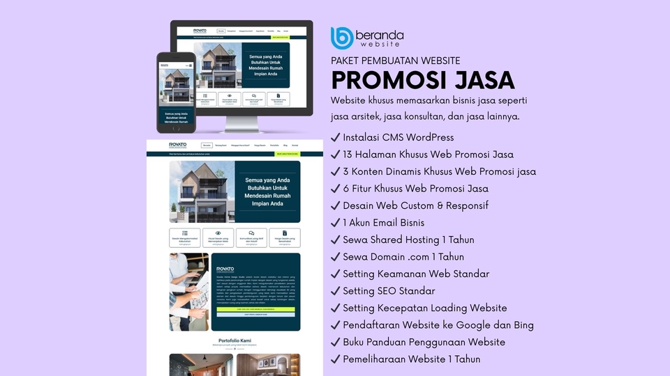 Jasa Lainnya di Web dan Pemrograman - Paket Website Didesain Khusus untuk Promosi Jasa