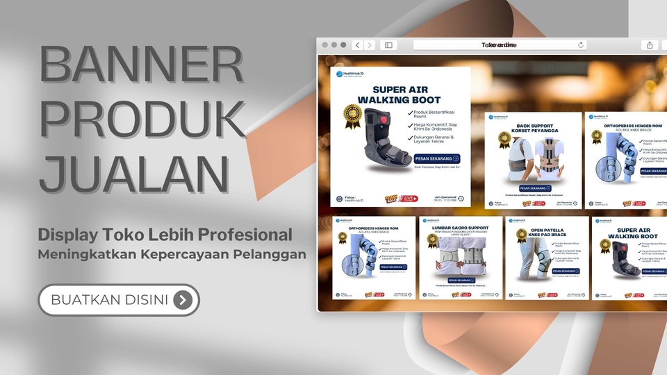 Jasa Desain Banner Online, Template Keren dan Unik - Desain Katalog Digital (Banner Produk Jualan di Shopee /Tokopedia)