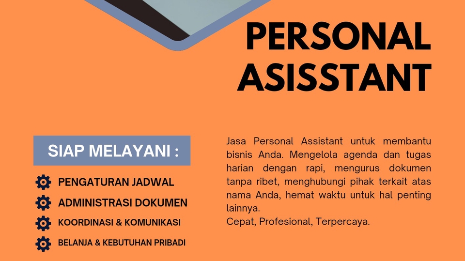 Jasa Konsultan Bisnis untuk Startup dan UKM - Personal Asisstant yang Membantu Founder/CEO/Owner dalam Bisnis 