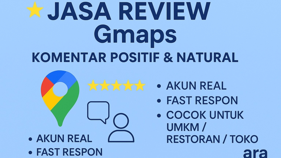 Jasa Pembuatan Google Maps Lokasi Bisnis Anda - Jasa Review Positif di Google Maps - 5 account 