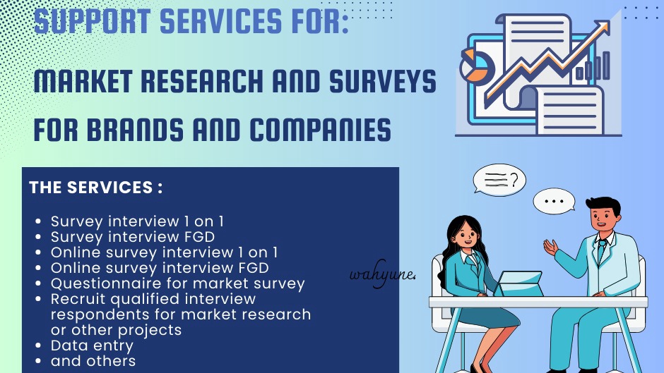 Jasa Riset Pasar - Layanan dukungan untuk Riset Pasar dan Survey - Support Services for Market Research and Survey