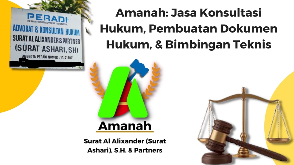 Jasa Konsultan Hukum dan Pengacara Terpercaya - Amanah: Jasa Konsultasi Hukum, Pembuatan Dokumen Hukum