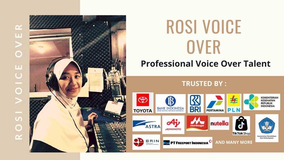 Jasa Voice Over, Dubbing, dan Pengisi Suara Video - VOICE OVER TALENT | PENGISI SUARA WANITA PROFESIONAL - UNTUK SEGALA KEBUTUHAN