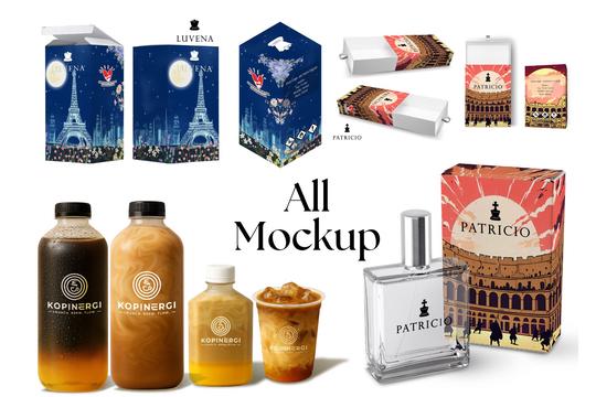 Jasa Desain Kemasan Produk & Desain Packaging - MOCKUP DESAIN KEMASAN PRODUK (PLASTIK KEMASAN, REKLAME, BOTOL, KAOS, SERAGAM, AKSESORIS, DLL)
