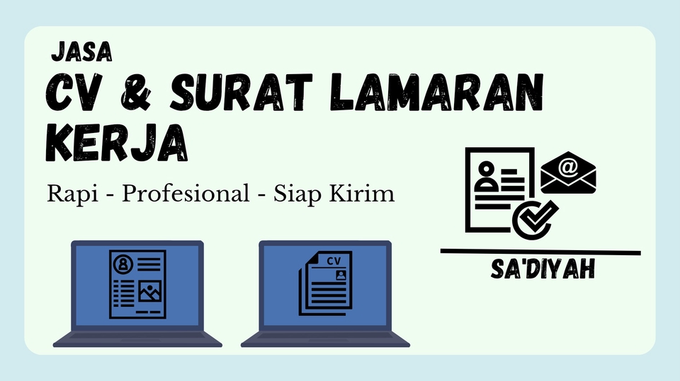 Jasa Pembuatan CV & Surat Lamaran Kerja yang Rapi dan Profesional, serta mudah dilirik HRD