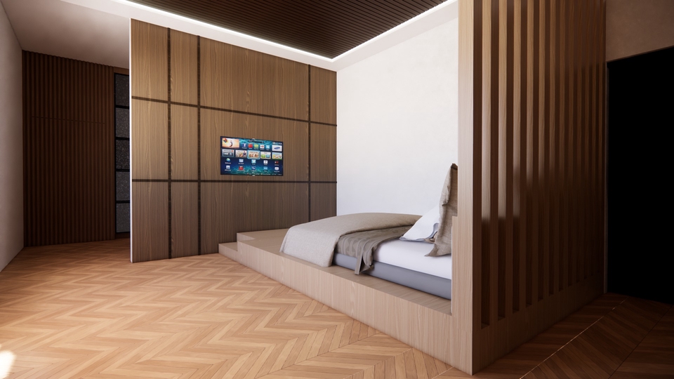 Jasa Gambar 3D Arsitektur dan Produk Visual - Design custom backdrop tv