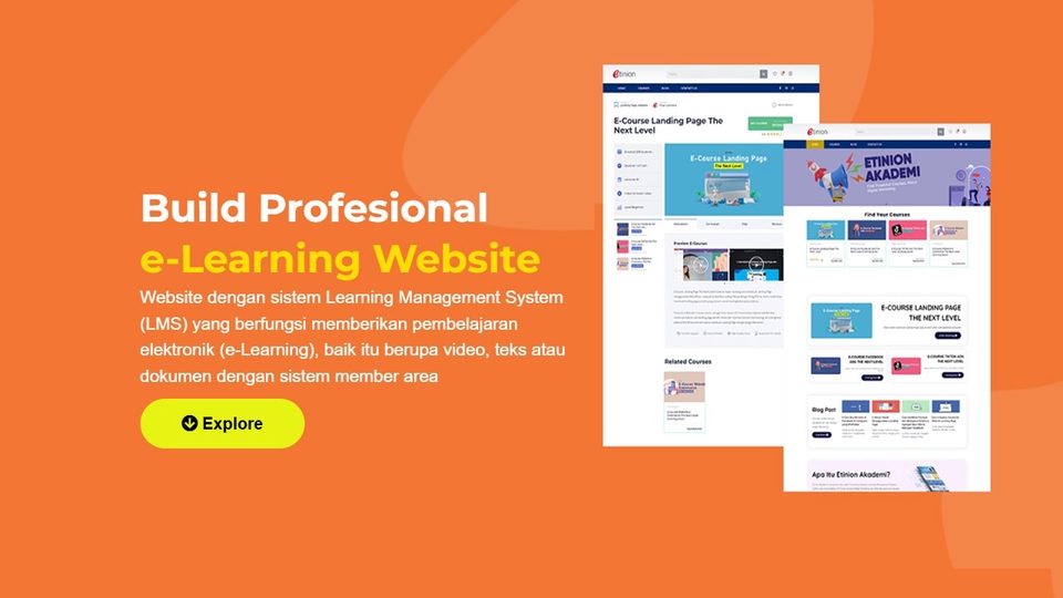 Jasa Lainnya di Web dan Pemrograman - Build Profesional e-Learning Website - Website Toko Online dengan Wordpress/Laravel + CMS