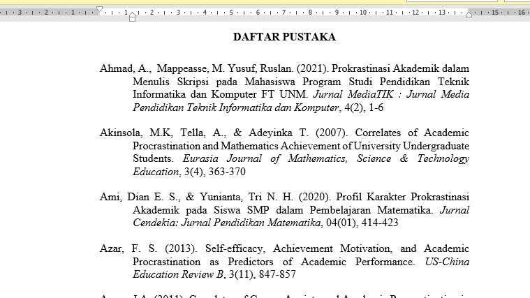 MEMBANTU MERAPIKAN DAFTAR PUSTAKA DAN PENMABAHN TEORI APABILA DIPERLUKAN