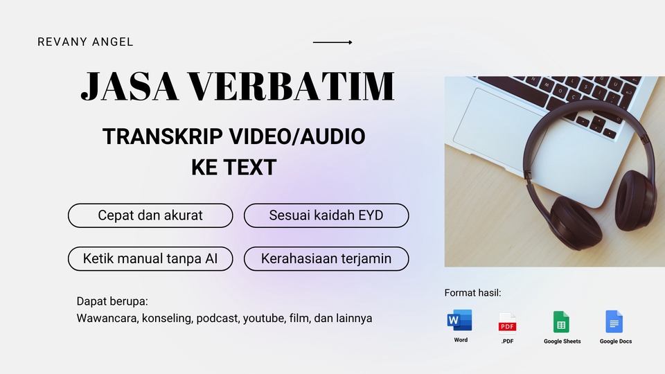 Jasa Transkrip Audio Rekaman Wawancara - JASA VERBATIM/TRANSKRIP VIDEO/AUDIO KE TEKS CEPAT DAN AKURAT