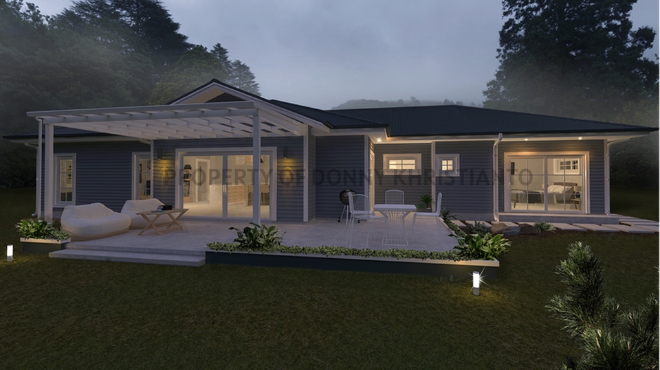 Exterior rendering, 3D render, 3D visualization