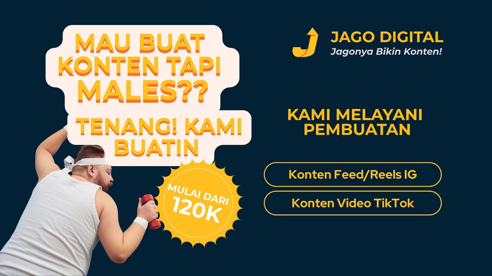 Buat Konten IG & TikTok Start From 120K! | Konten Harian & Bulanan | Murah, Cepat, dan Profesional