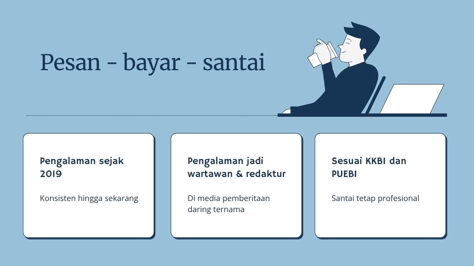 Proses pesan artikel sangat mudah