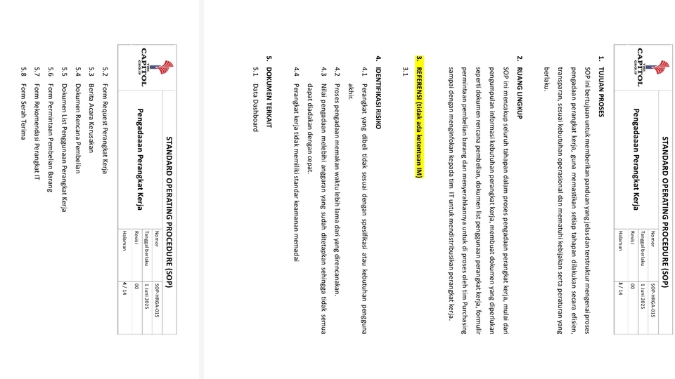Jasa Pembuatan SOP Perusahaan / Konsultan SOP - Penyusunan Dokumen Sistem Manajemen (Business Process Management) Level 1-4  Manual, SOP, IK/Form