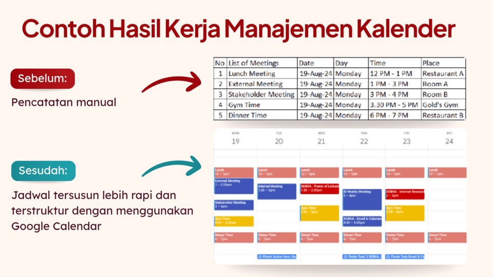Jasa Lainnya di Gaya Hidup - Kalender manajemen