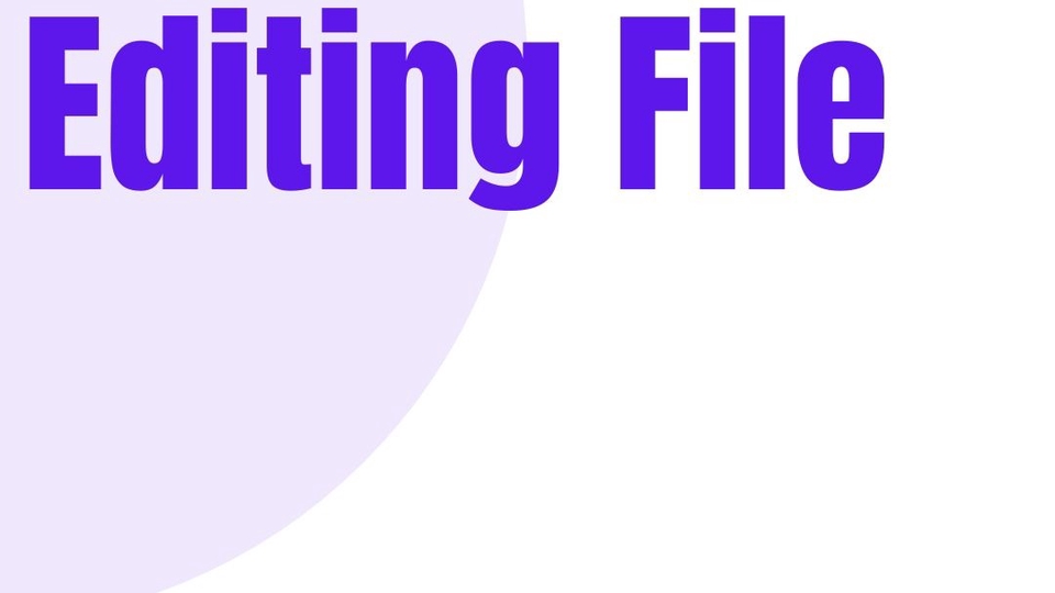 Editing file