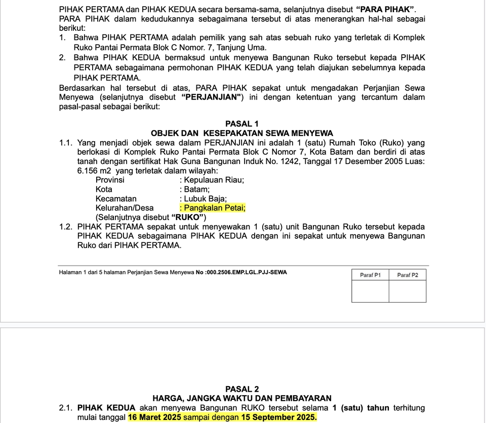 Kontrak Hukum - Jasa Contract Drafting/ Penyusunan Kontrak Hukum  - 2