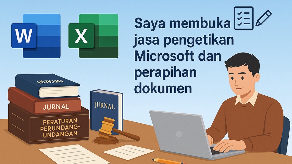 ✅ Pengetikan cepat dan rapi (Word, Excel)
✅ Perapihan format sesuai ketentuan