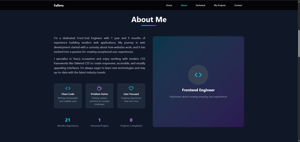 Web Development - Landing Page Personal Portfolio Modern - 2